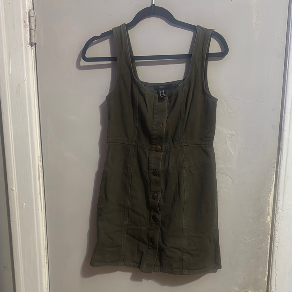 Forever 21 Olive Green Mini Dress